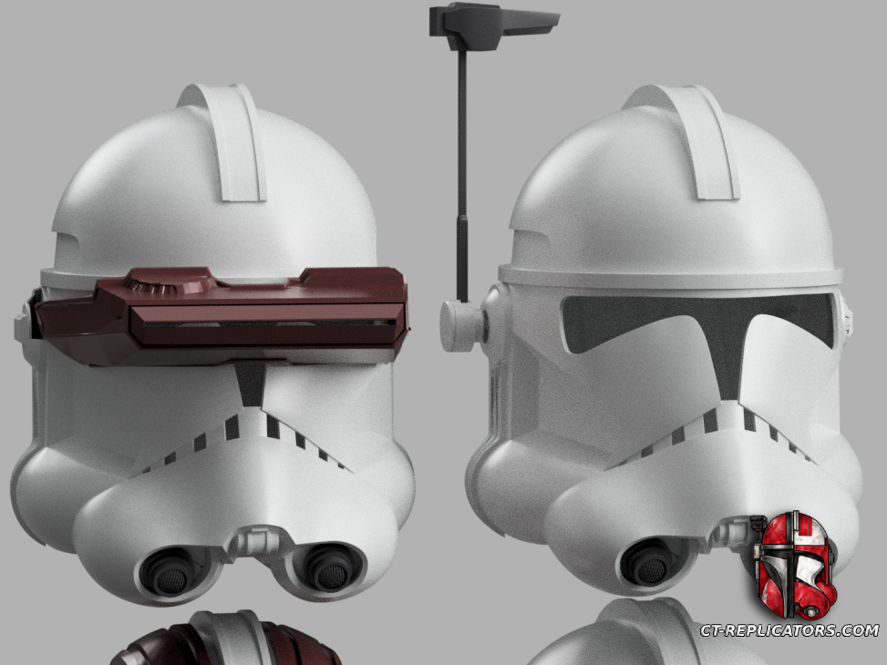 STL 3D Print Files Clone Trooper helmet ROTS Heavy Officer Specialist Phase 2 1:1 Star Wars Cosplay PACK
