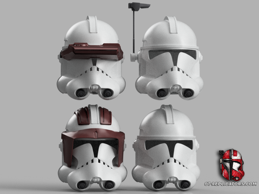 STL 3D Print Files Clone Trooper helmet ROTS Heavy Officer Specialist Phase 2 1:1 Star Wars Cosplay PACK