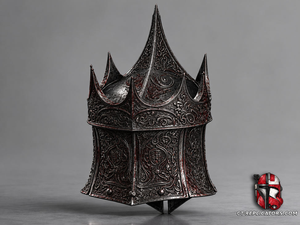 STL 3D Print Files Dark Fantasy Ornament Champion Helmet 1:1 Cosplay Replica