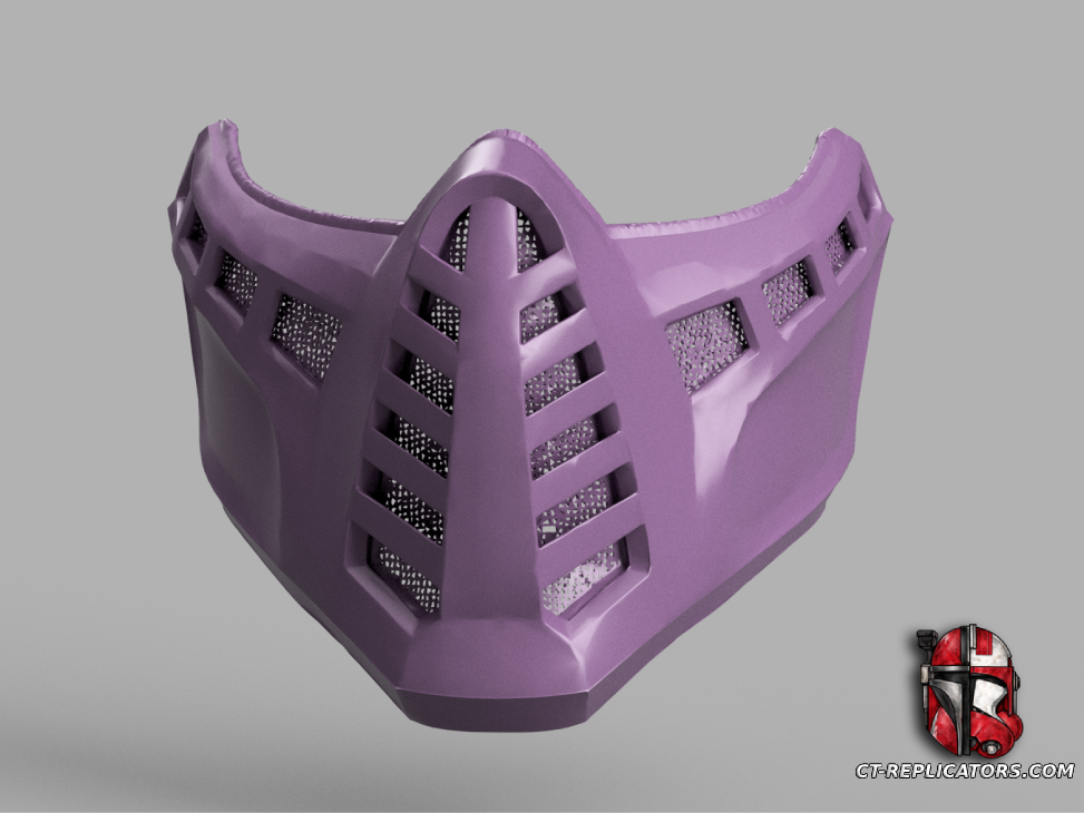STL 3D Print Files Floyd Mortal Kombat Mask 1:1 Cosplay Replica
