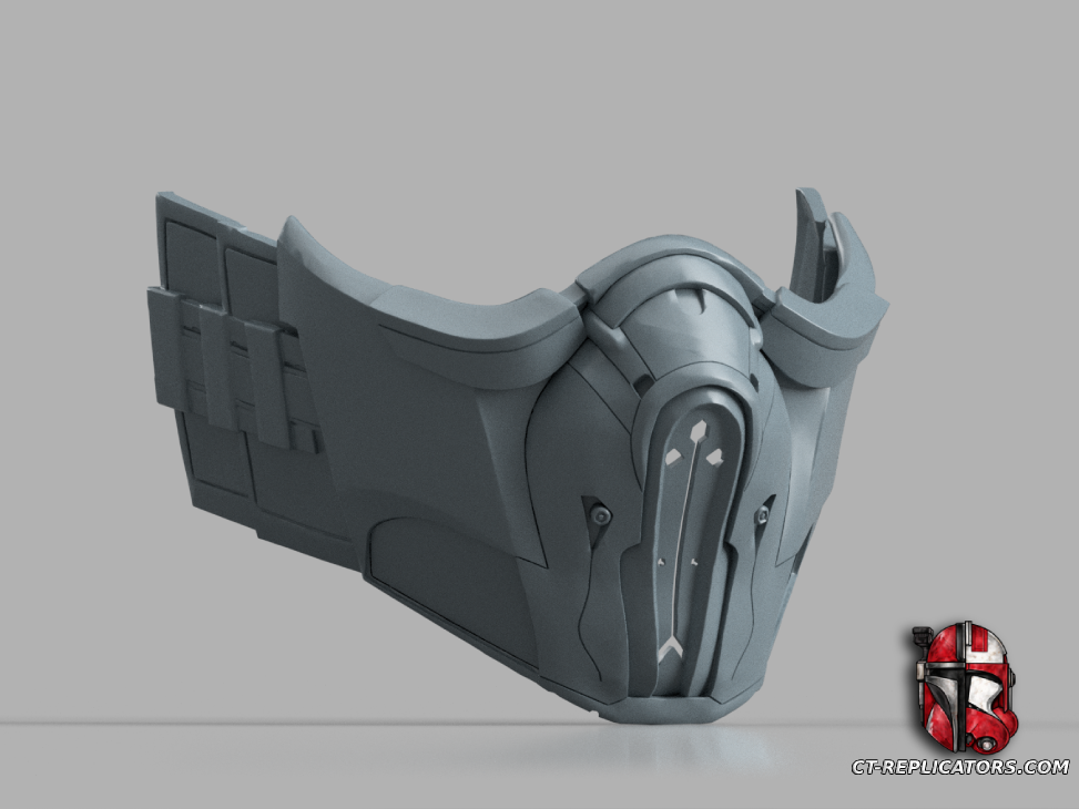 STL 3D Print Files Sub Zero Mortal Kombat Mask 1:1 Cosplay Replica