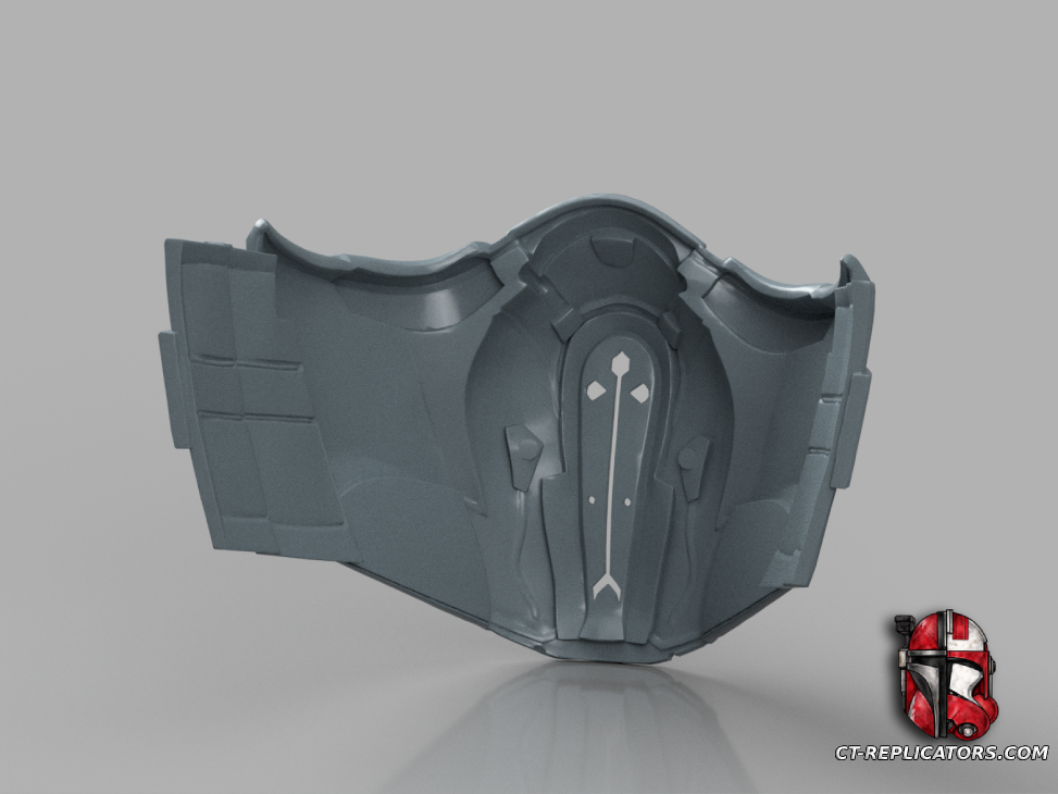 STL 3D Print Files Sub Zero Mortal Kombat Mask 1:1 Cosplay Replica