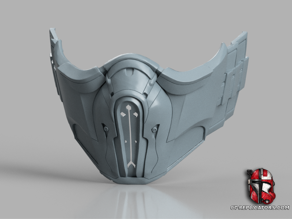 STL 3D Print Files Sub Zero Mortal Kombat Mask 1:1 Cosplay Replica