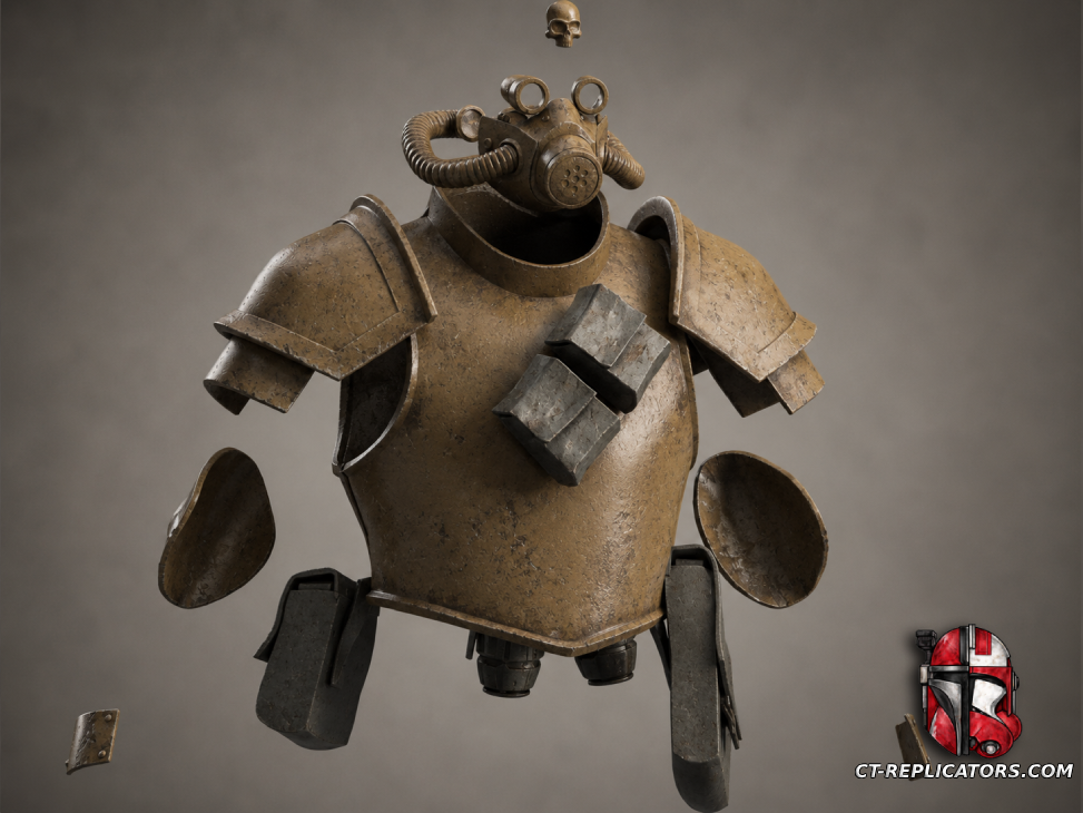 STL 3D Print Files Vostroyan Flak Armor and Tox Guard Face Mask 1:1 Cosplay DARKTIDE
