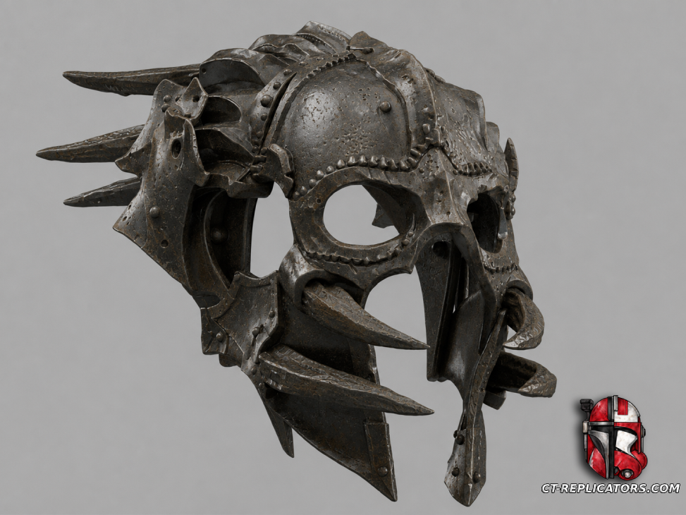 STL 3D Print Files LOTR Hobbit ORC-HIDE Helmet 1:1 Cosplay Replica