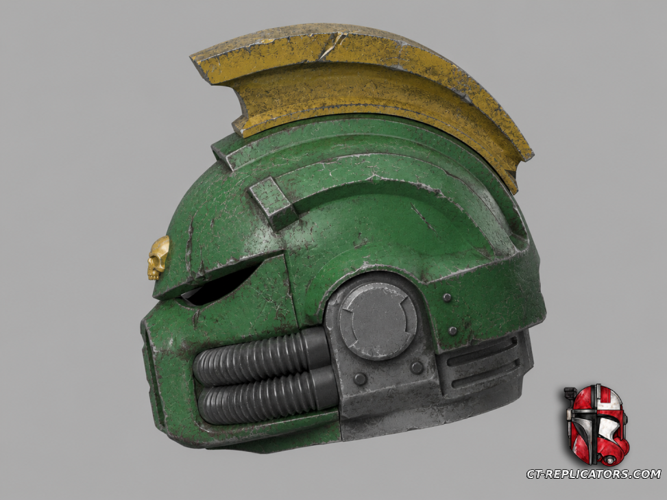 STL 3D Print FIles Salamanders Gravis Space Marine 2 Champion Helmet 1:1 Cosplay Replica
