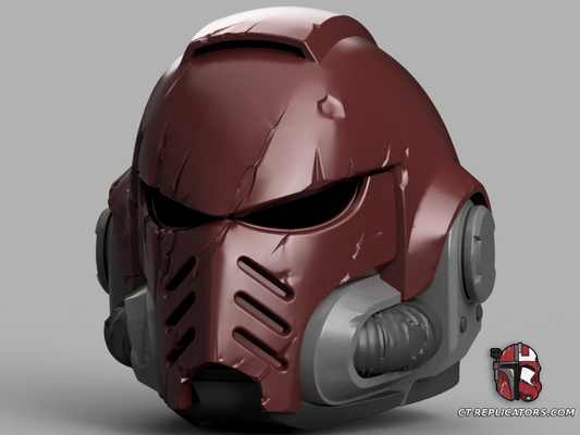 STL 3D Print Files Space Marine Helmet Warhammer Veteran Damaged Primaris Astartes Helmet MK X MK 10 Wh40k Helmet Cosplay 1:1