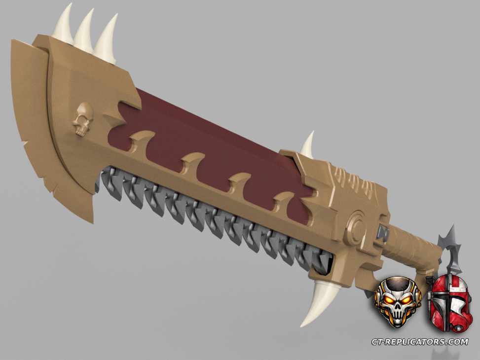 STL 3D Print Files Chaos Chainsword Marine SM2 1:1 Replica Cosplay