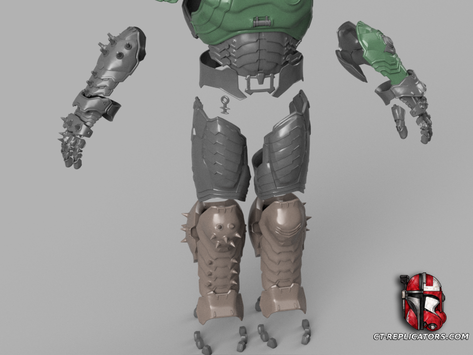 STL 3D Print Files DOOM Slayer Dark Ages Cosplay Armor 1:1 Replica