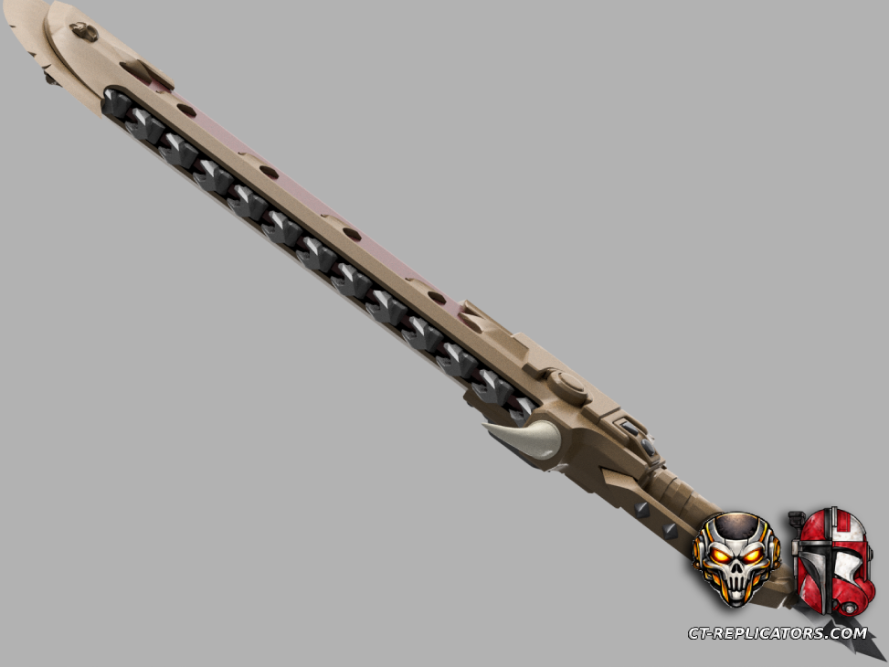 STL 3D Print Files Chaos Chainsword Marine SM2 1:1 Replica Cosplay
