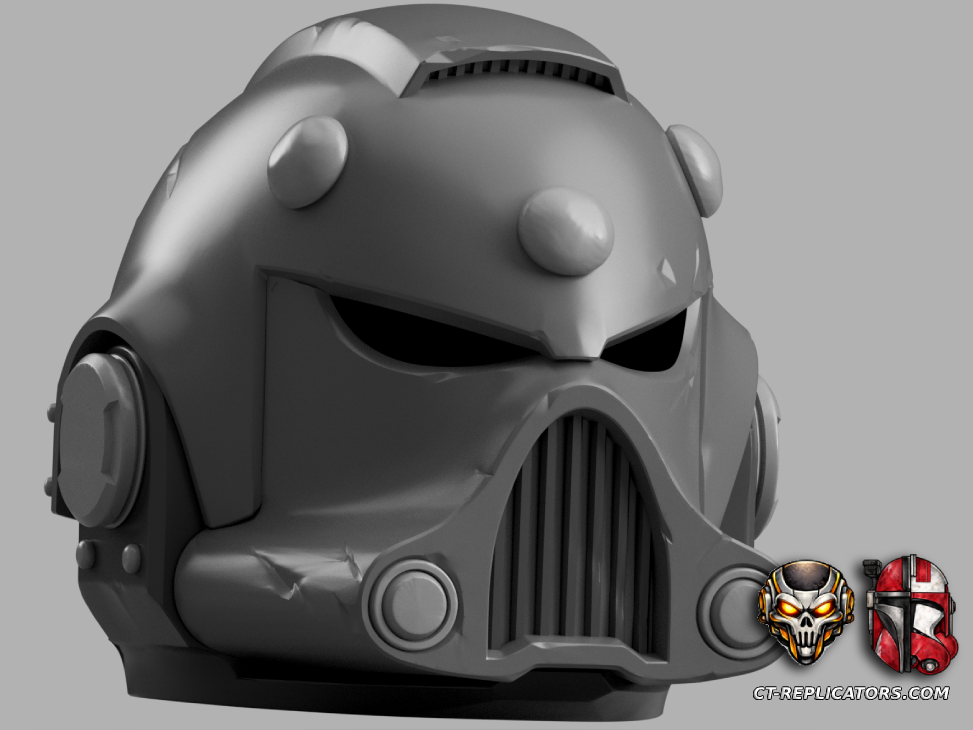 Carcharodons Space Marine Helmet Loyalist SM2 Cosplay 1:1 Replica