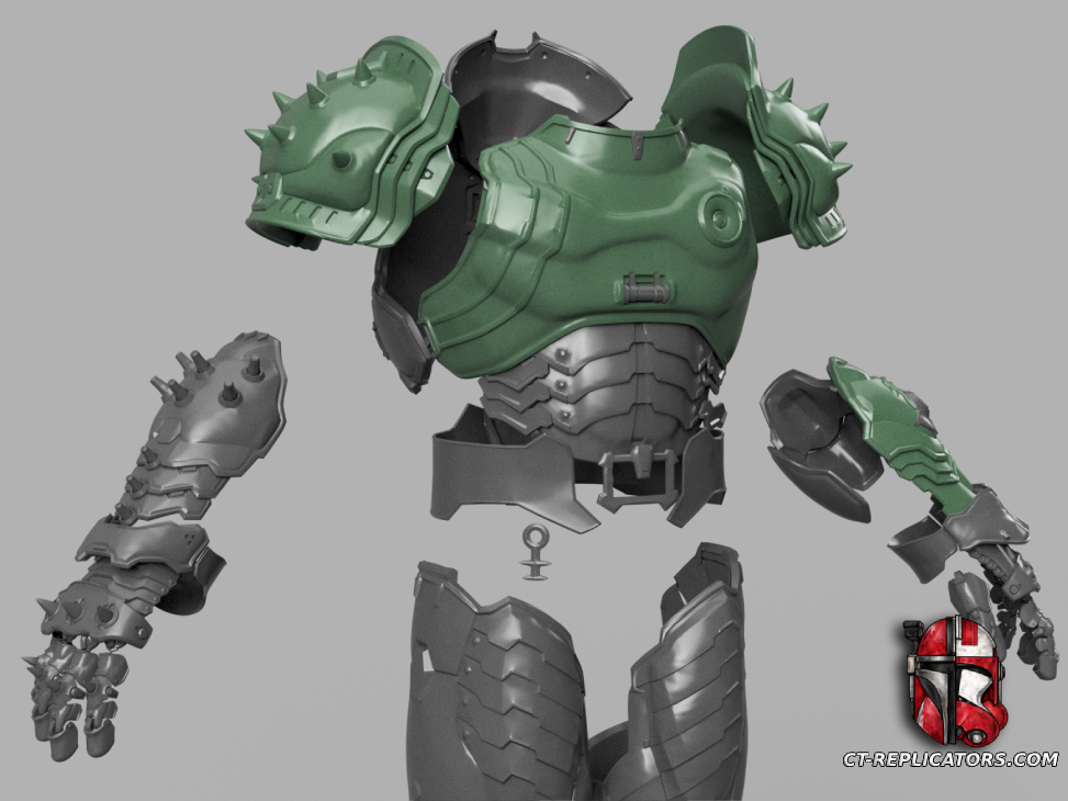 STL 3D Print Files DOOM Slayer Dark Ages Cosplay Armor 1:1 Replica