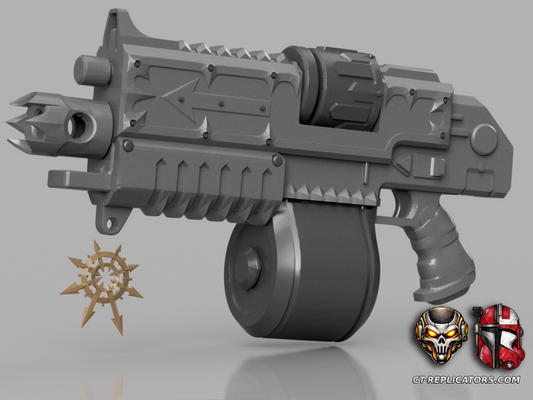 STL 3D Print Files Chaos Bolter Rifle Marine SM2 1:1 Replica Cosplay