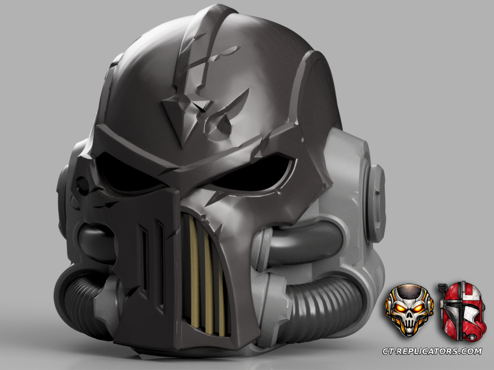Chaos Tech Marine Helmet Heretic SM2 Cosplay 1:1 Replica