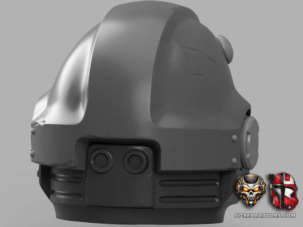 Carcharodons Space Marine Helmet Loyalist SM2 Cosplay 1:1 Replica