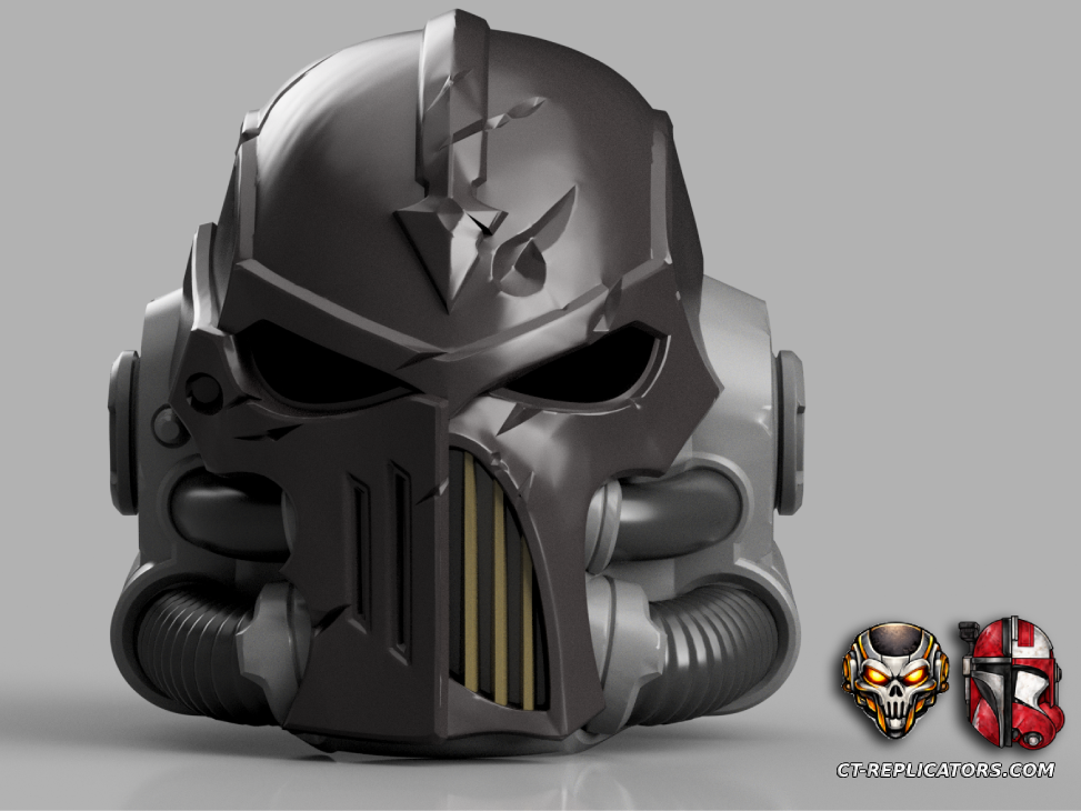 Chaos Tech Marine Helmet Heretic SM2 Cosplay 1:1 Replica