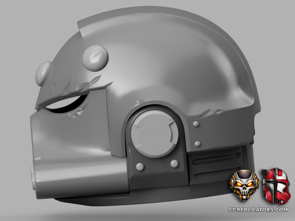 Carcharodons Space Marine Helmet Loyalist SM2 Cosplay 1:1 Replica