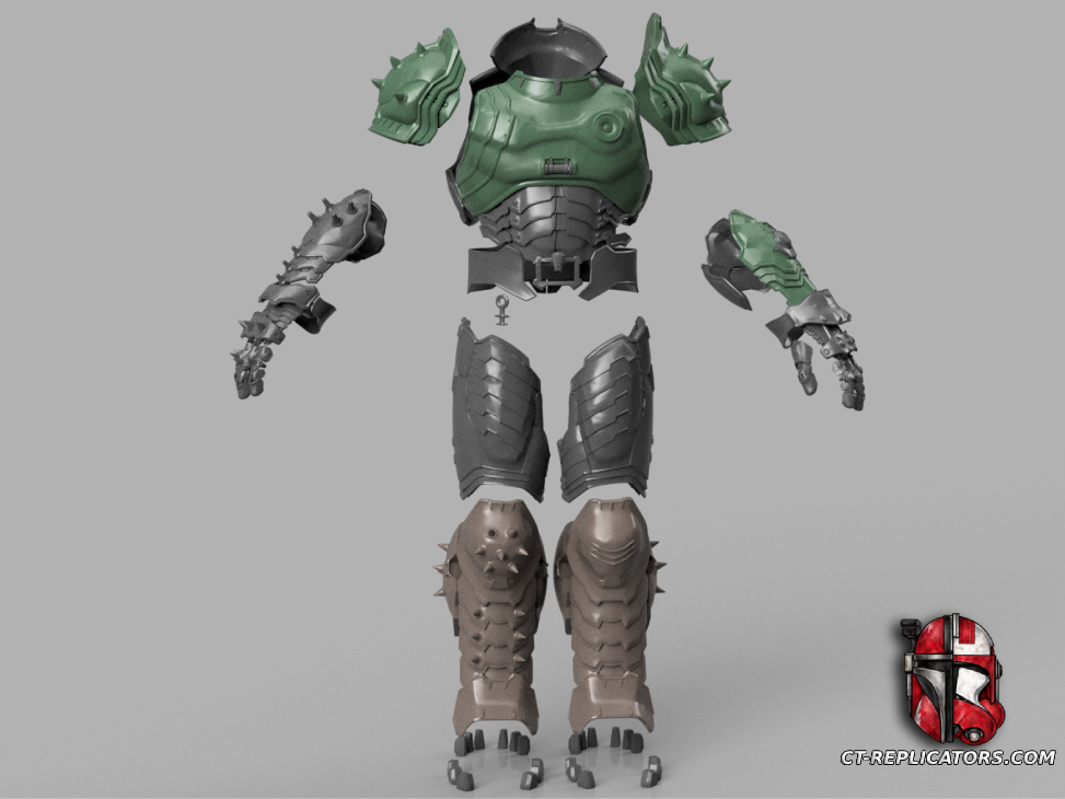 STL 3D Print Files DOOM Slayer Dark Ages Cosplay Armor 1:1 Replica