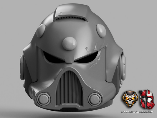 Carcharodons Space Marine Helmet Loyalist SM2 Cosplay 1:1 Replica