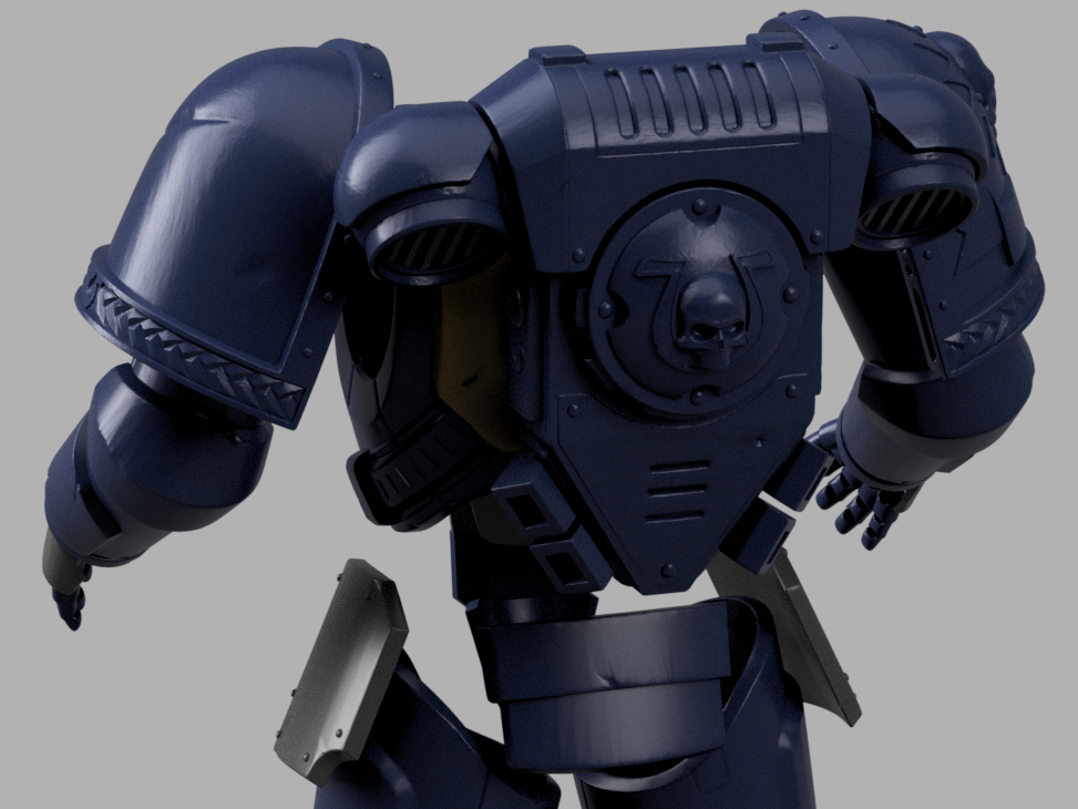 Space marine Armor STL (Titus Ultra Marine) Space 3D print files Replica Cosplay 3D print 1:1