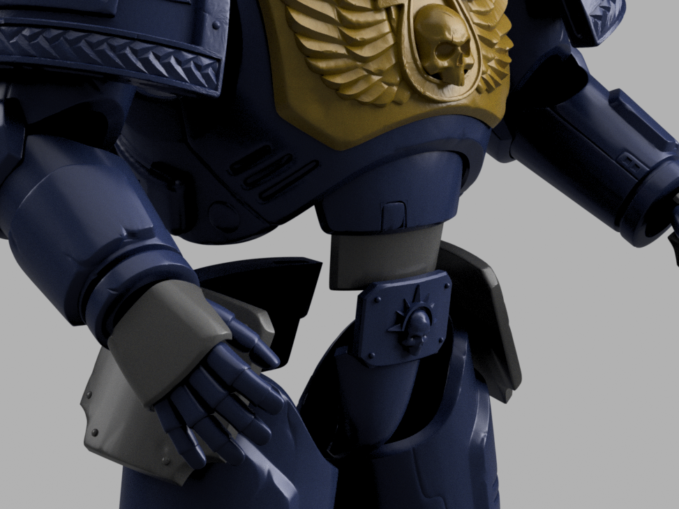 Space marine Armor STL (Titus Ultra Marine) Space 3D print files Replica Cosplay 3D print 1:1