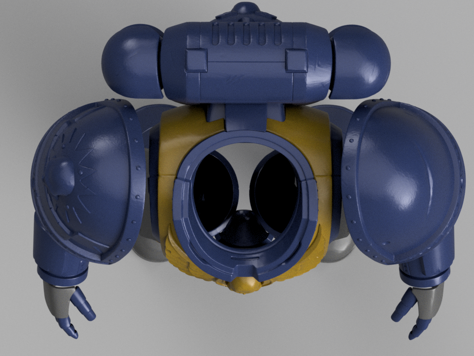 Space marine Armor STL (Titus Ultra Marine) Space 3D print files Replica Cosplay 3D print 1:1