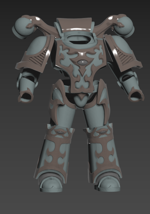 STL 3D Print Files Thousand Sons Rubric Grunt SM2 Space Marine Armor Cosplay 1:1