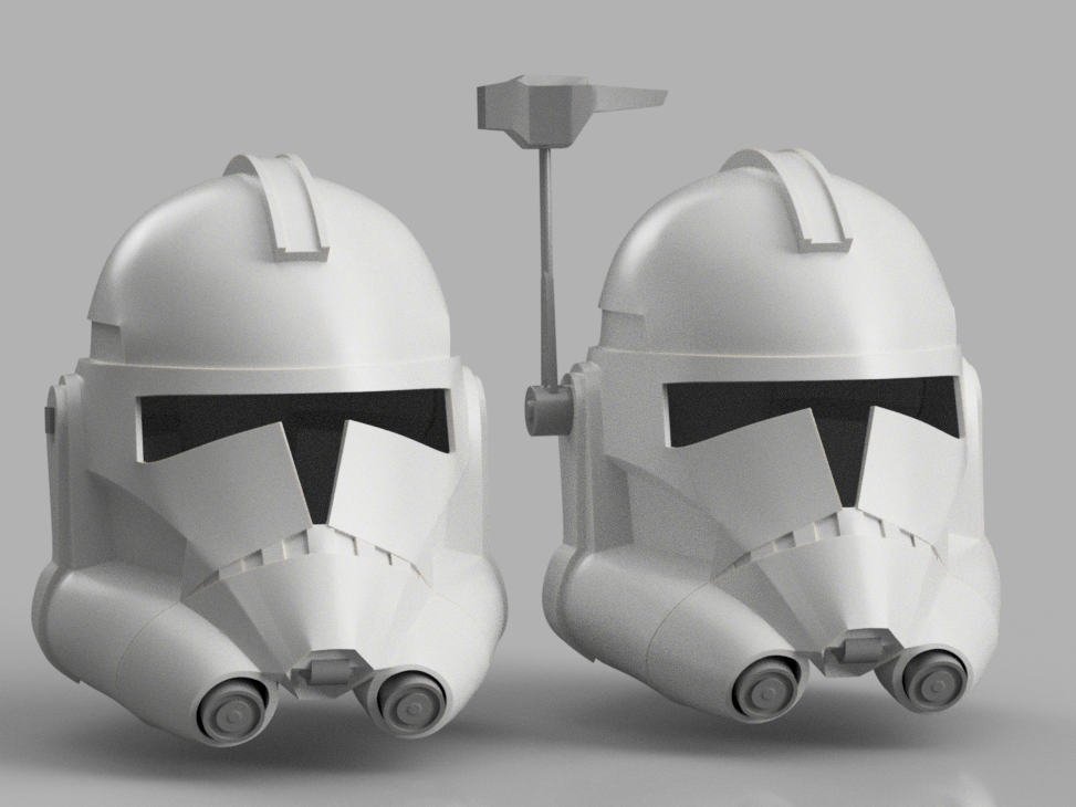 STL 3D Print Files Animated Clone Trooper Helmet TCW Phase 2 and ARC Star Wars Cosplay 1:1