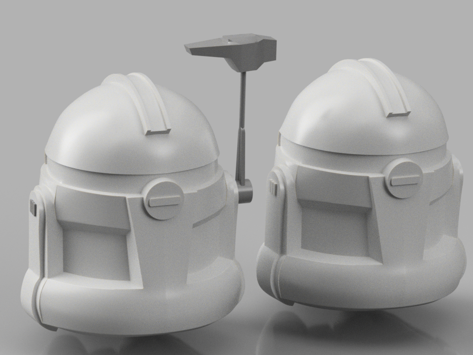 STL 3D Print Files Animated Clone Trooper Helmet TCW Phase 2 and ARC Star Wars Cosplay 1:1
