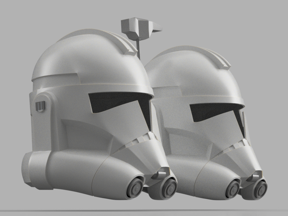 STL 3D Print Files Animated Clone Trooper Helmet TCW Phase 2 and ARC Star Wars Cosplay 1:1
